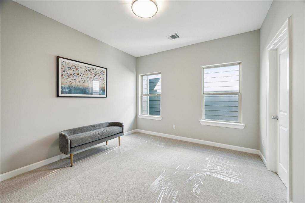 Third bedroom with a closet can be used as a home office.