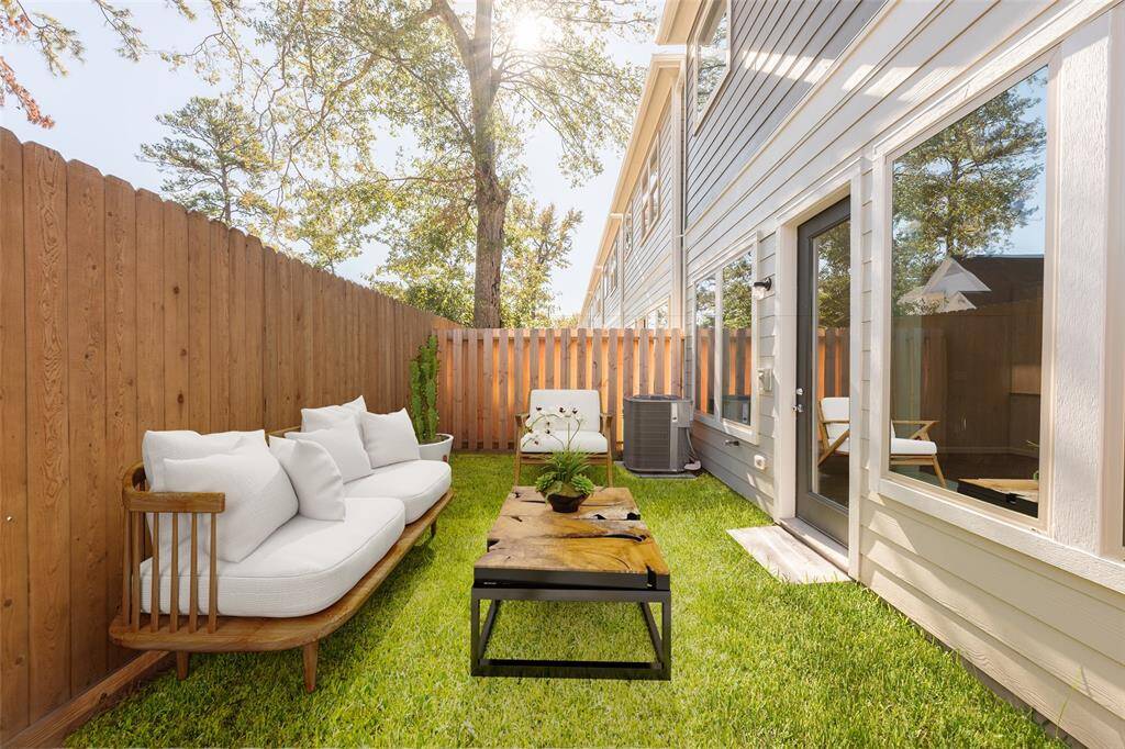 Super cute backyards with sod grass. (virtually staged)