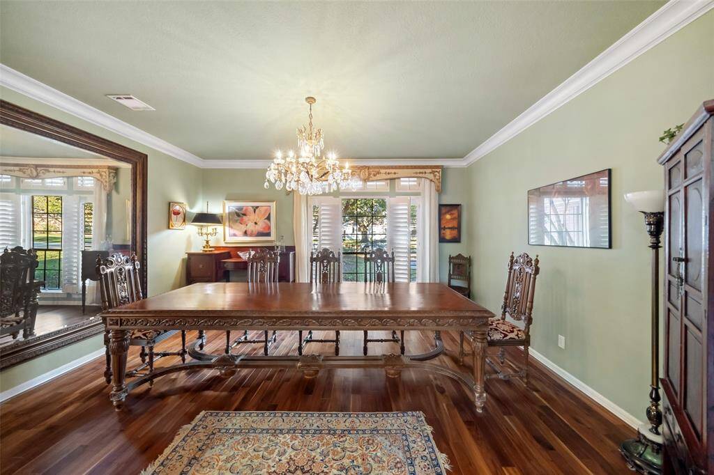 Spacious and elegant formal dining room located right off the foyer.
