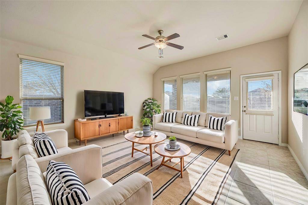Bright and inviting living room with large windows