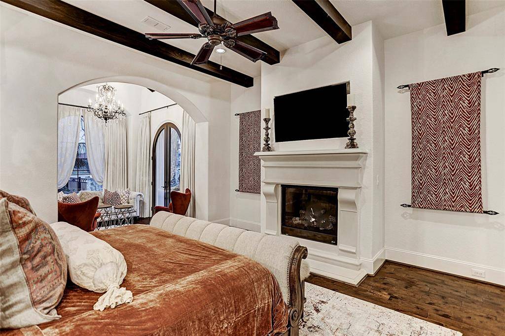 Master Suite | You will sleep easy in your own secluded oasis graced by a cozy stone fireplace