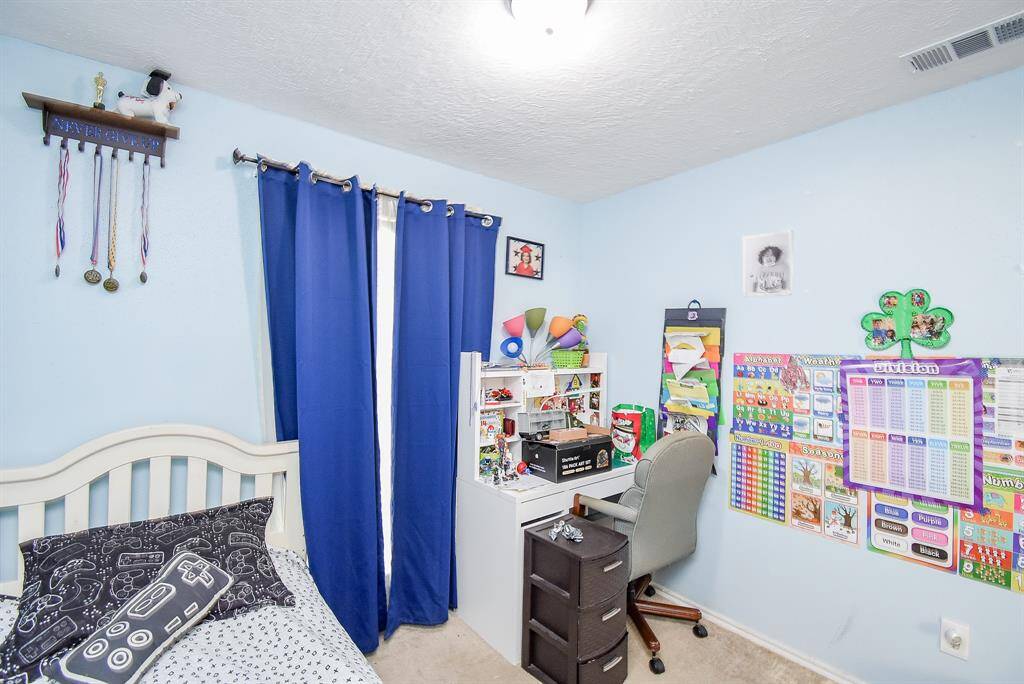 Another secondary bedroom gets nice natural light and offers good room. Any secondary may also be purposed for a nursery? hobby room? office or workout space? It's all up to your lifestyle preferences.