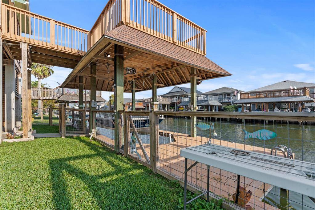 Wooden pier and fish cleaning station