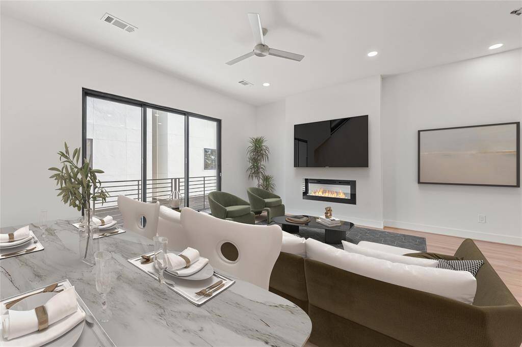 Virtually Staged Living/Dining Room