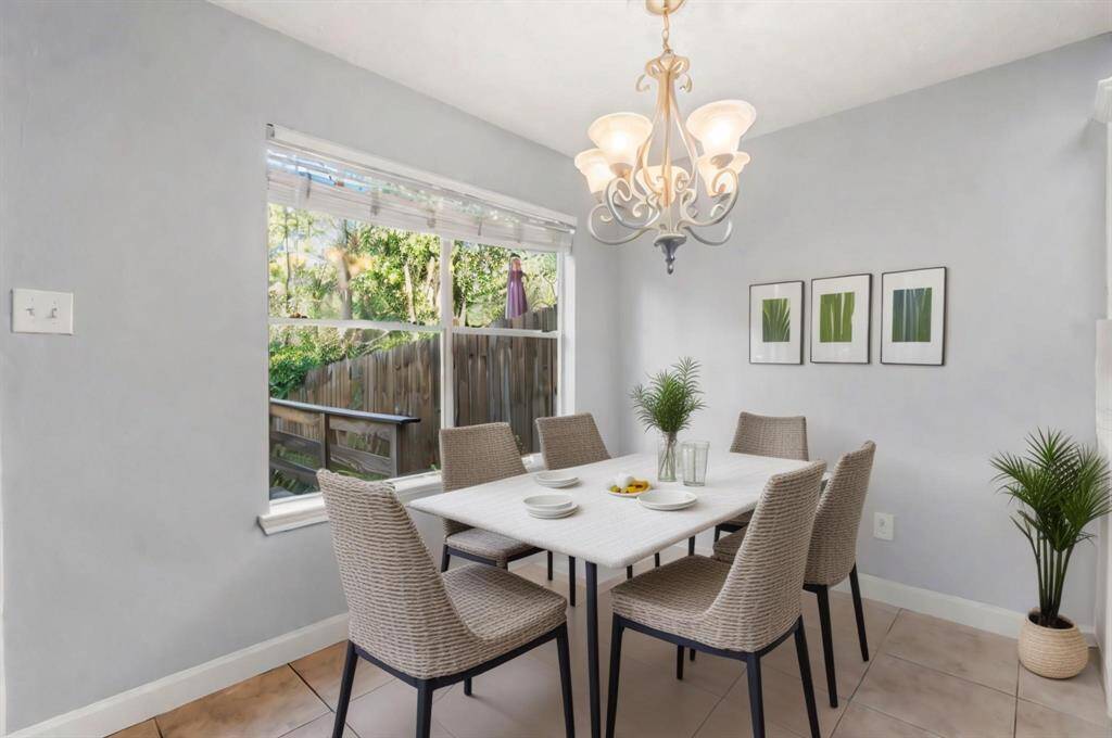Bright and spacious Dining Area off Kitchen.