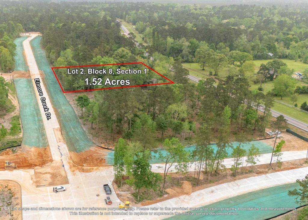 Aerial view of Lot 2, Block 8 at Capital Creek Ranch. Convenient access to FM 1725 and FM 150.