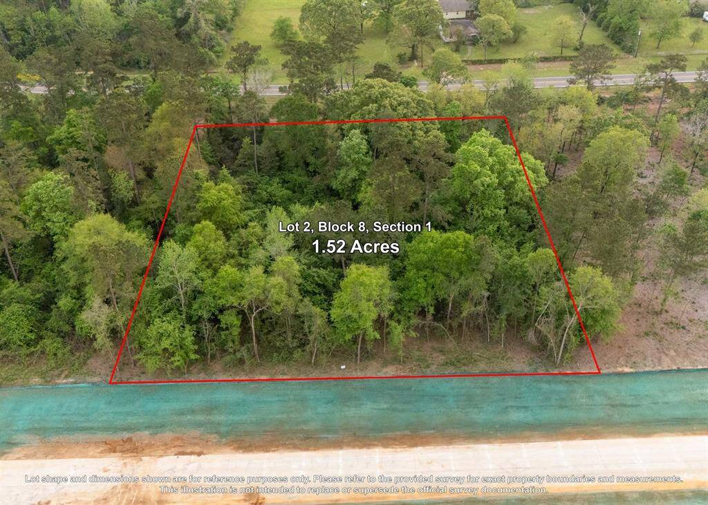 Aerial view of Lot 2, Block 8 at Capital Creek Ranch. Convenient access to FM 1725 and FM 150.