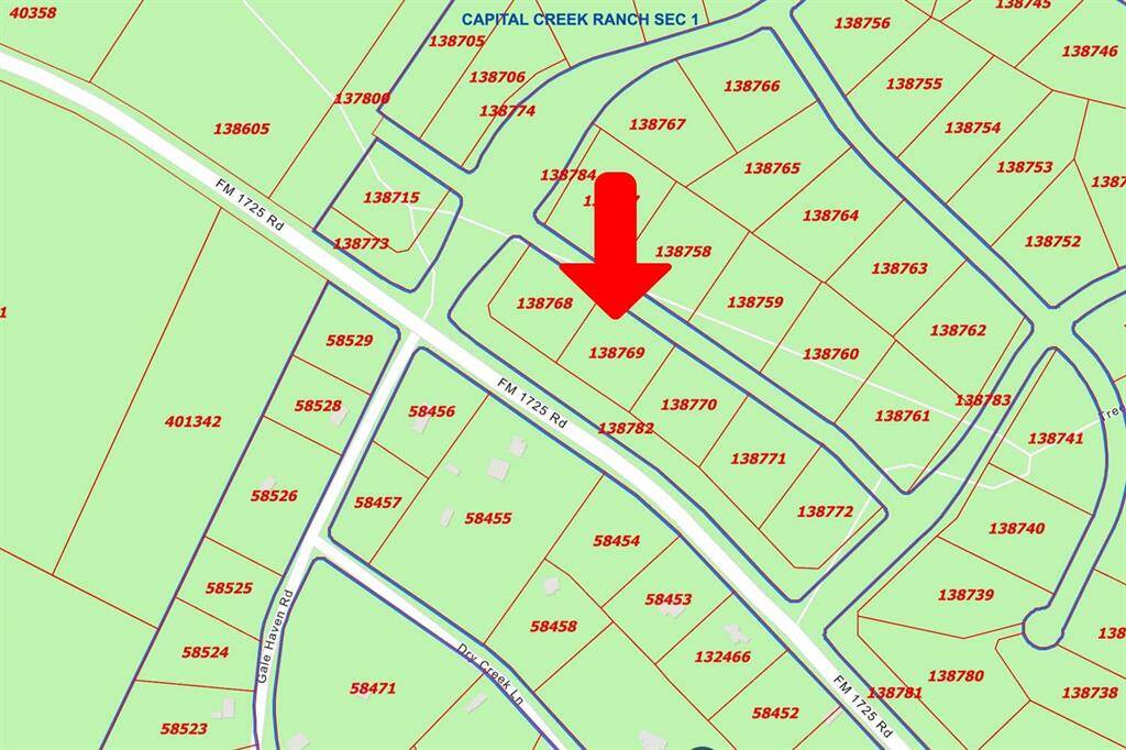 BIS Consulting Web App view of Lot 2, Block 8 at Capital Creek Ranch.