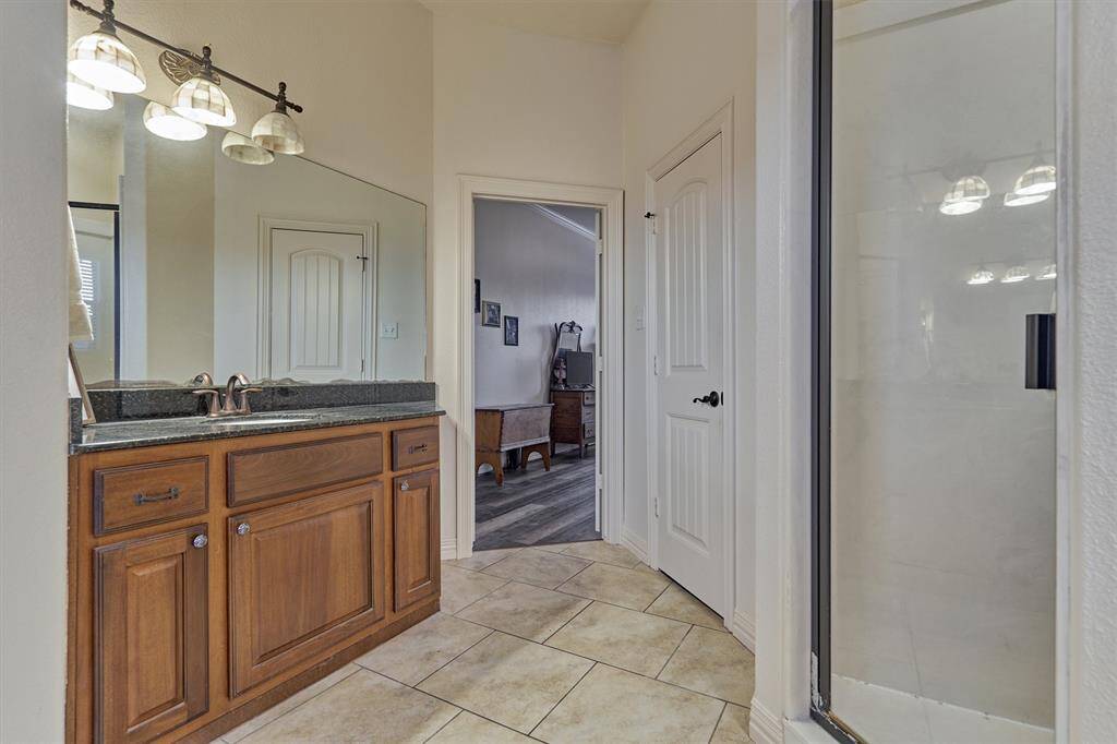 This view shows the second vanity area.