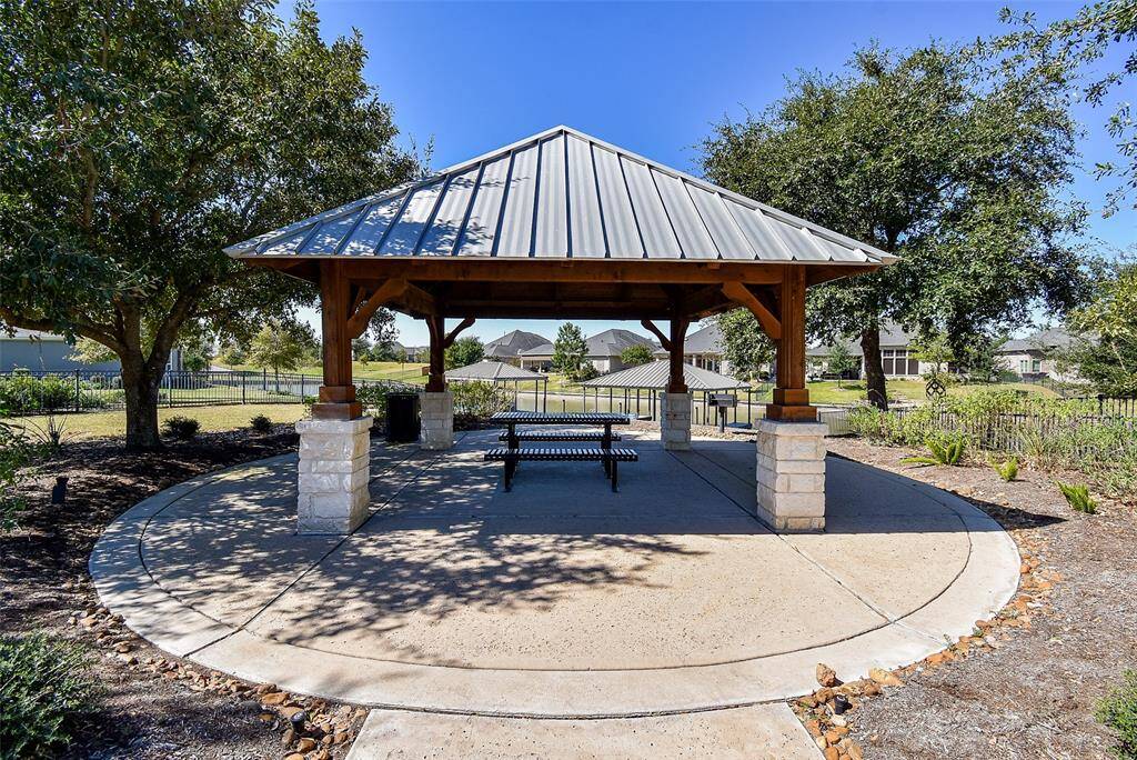 Sweet community gathering spot with waterfront view at the opposite end of your double cul-de-sac street.