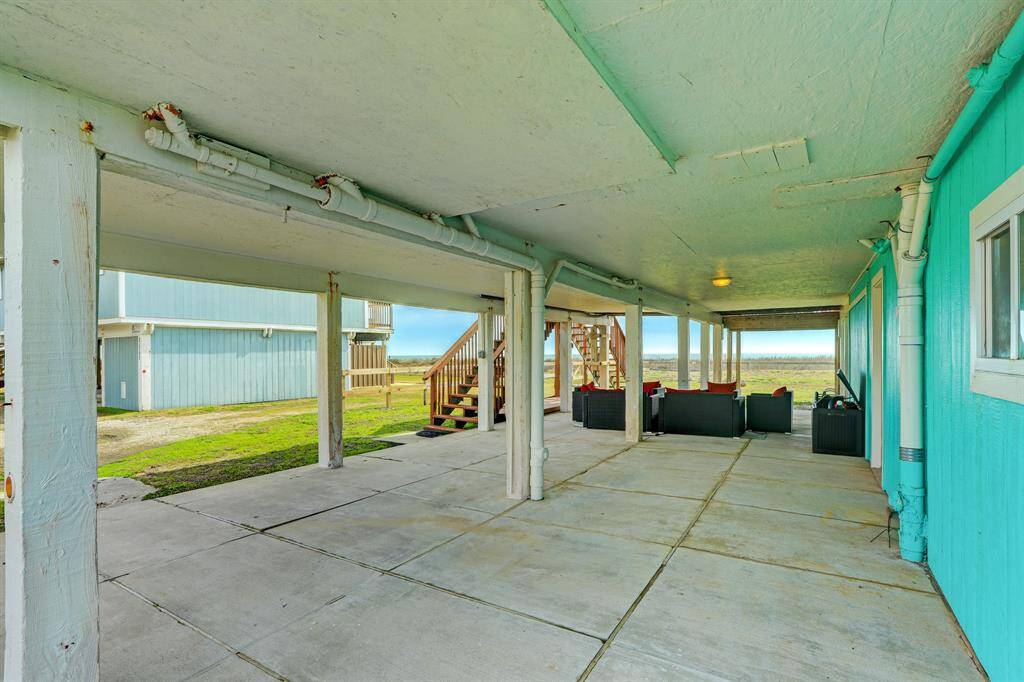 THE GROUND-LEVEL COVERED SPACE PROVIDES THE PERFECT VENUE FOR GATHERINGS.