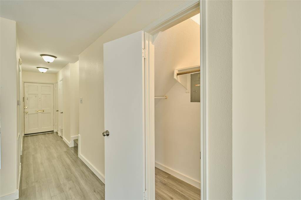 Spacious foyer closet for convenient storage.