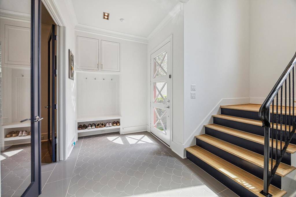 A sunny nook to store your shoes and gear when you return home.