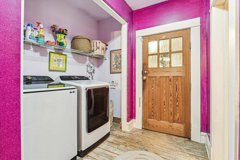 Utility closet is right off the garage.