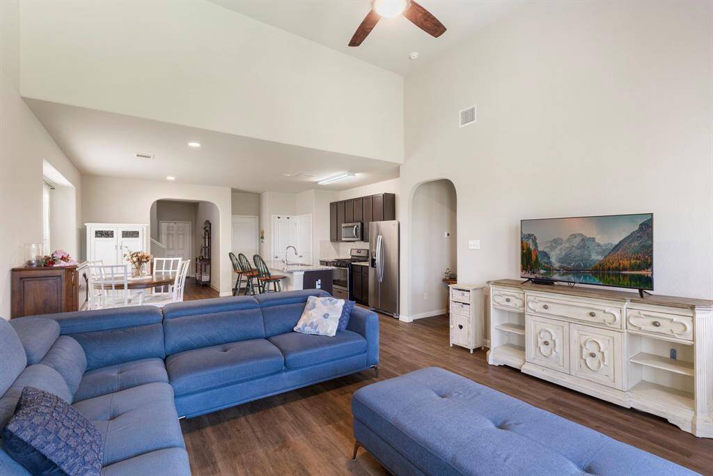 This downstairs living space is perfect for entertaining family and friends!