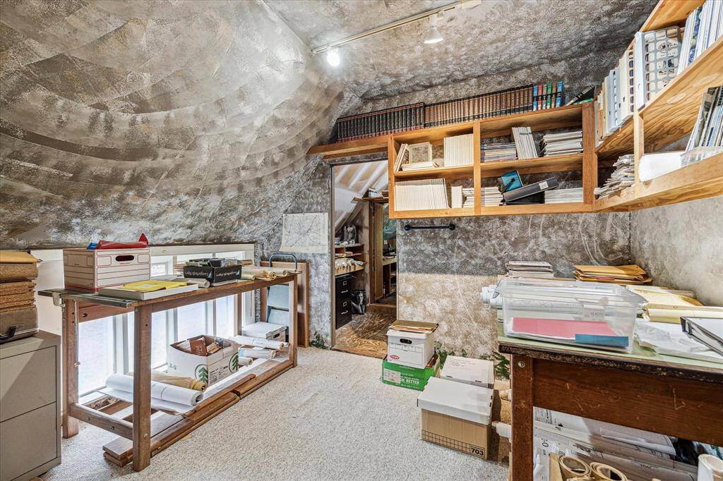 This flex space sits between the den and office.