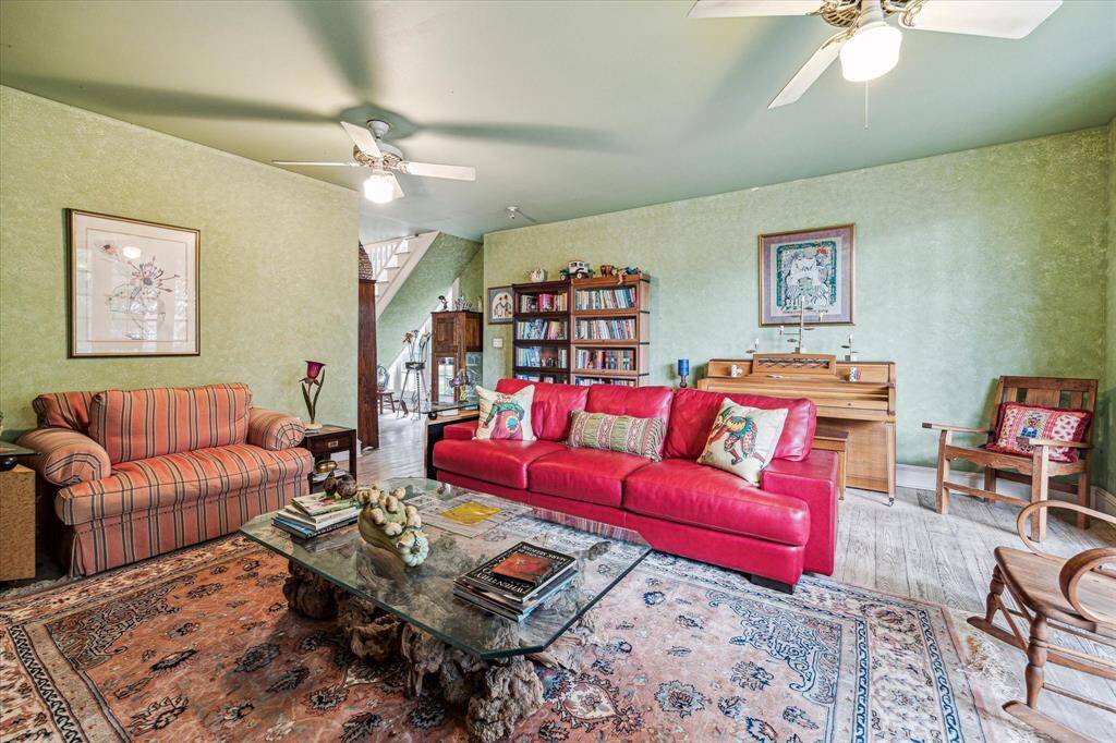Designed by the architect for himself, the flexible floor-plan offers a multitude of possibilities for living room and dining areas either up or down.