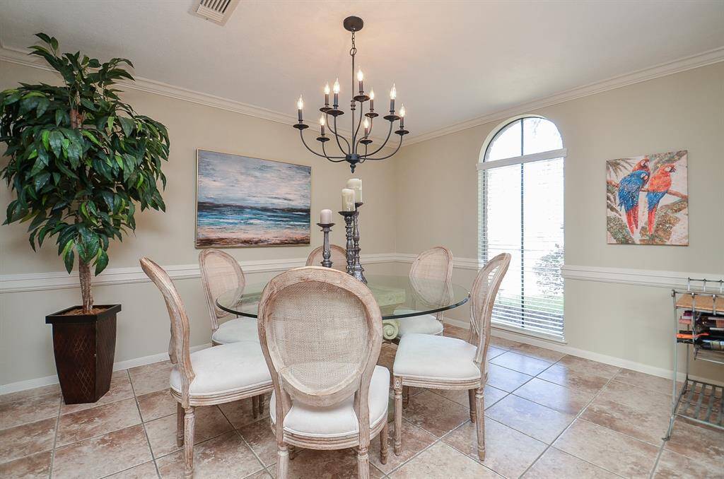 The dining area at the front of the home.