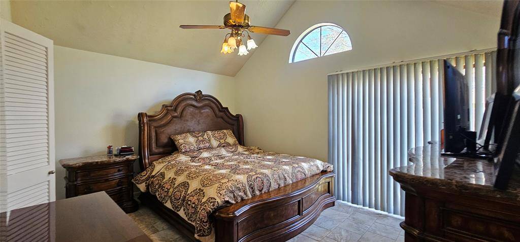 Primary bedroom is large enough for a king size bed.
