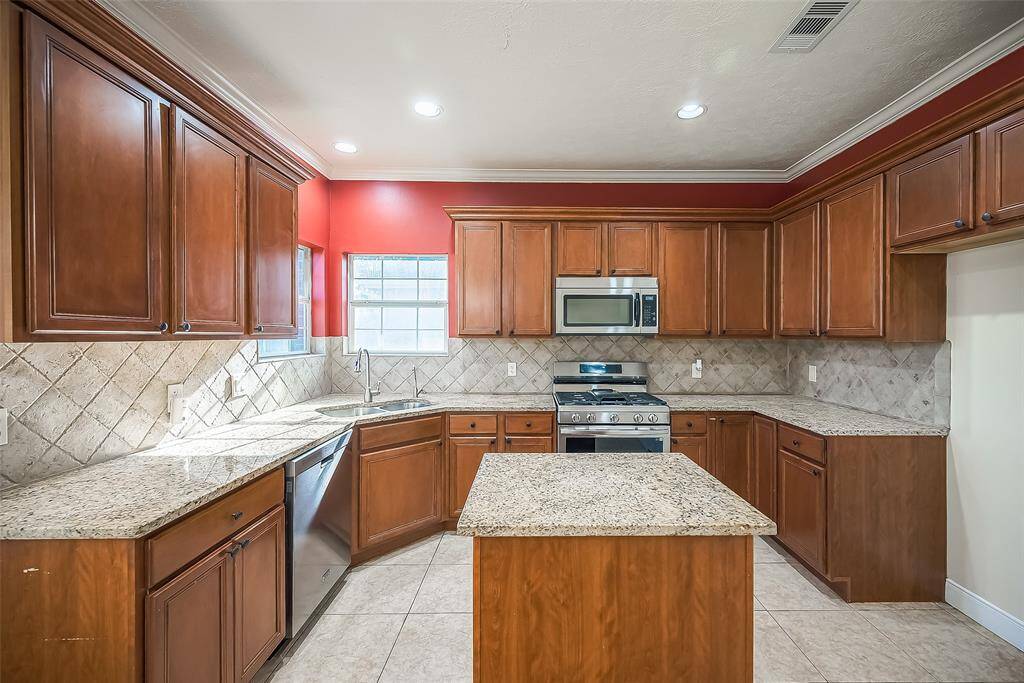 Large open island kitchen