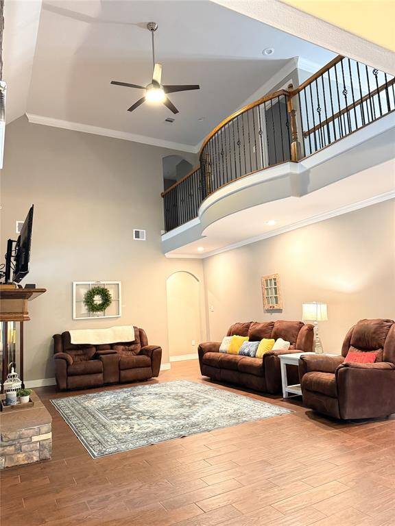 Main living area with balcony from second level