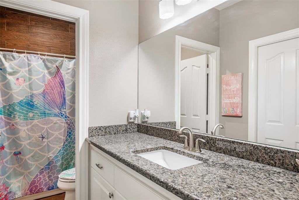 Guest bathroom on first level.