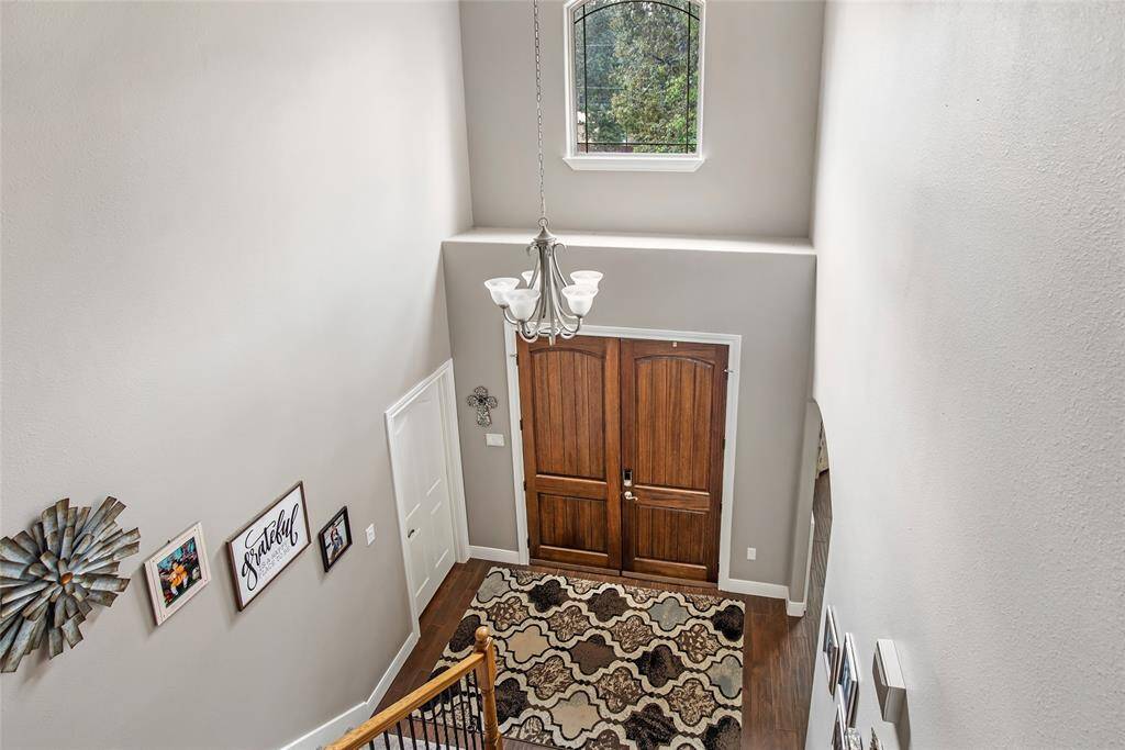Top of stairs looking back at front door