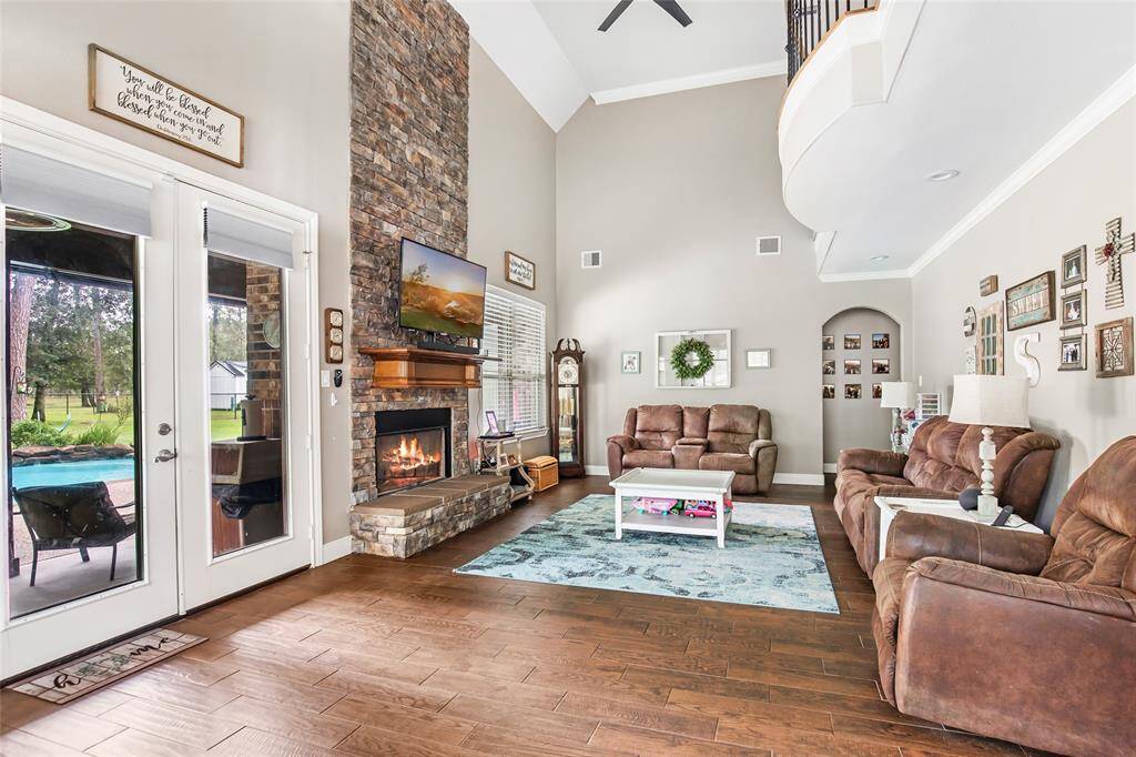 Main living area and access to the back porch