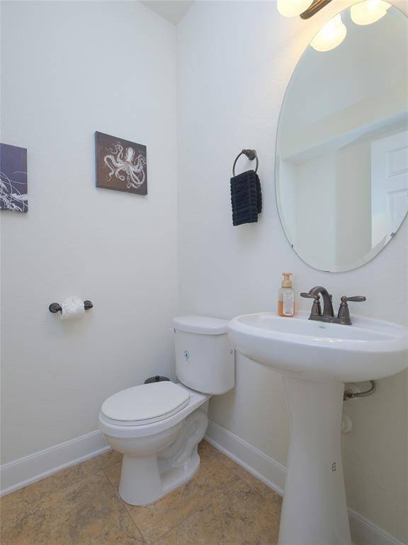 Half bathroom off the kitchen area!