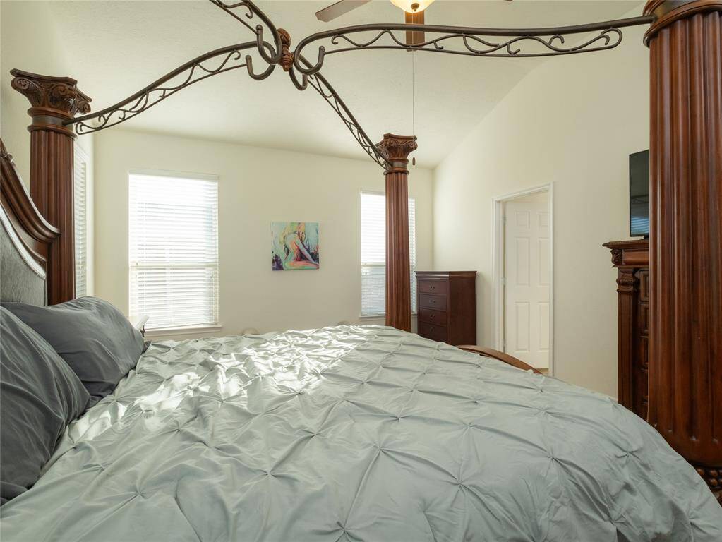 Relax in this primary bedroom with lots of room for all your furniture!