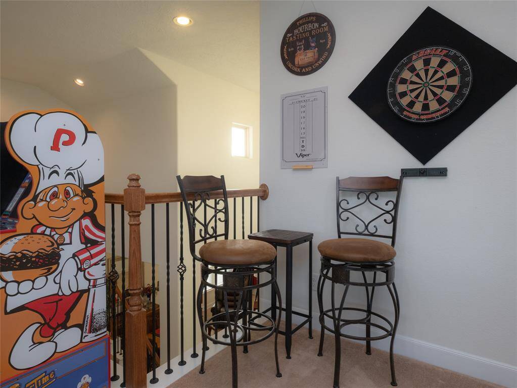 Love the space upstairs in the gameroom!