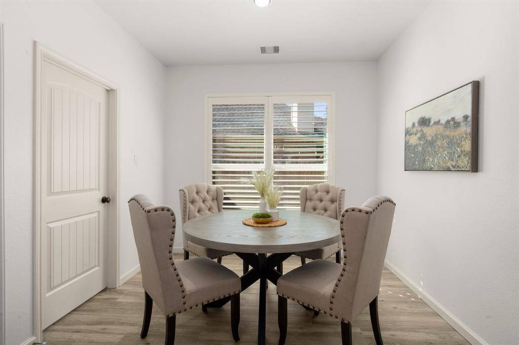 Neutral tones and classic finishes make it easy to personalize this charming space.