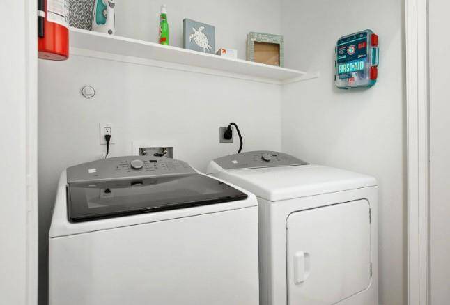 Laundry closet in the hall