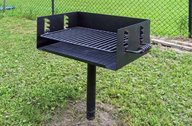Built in charcoal grill