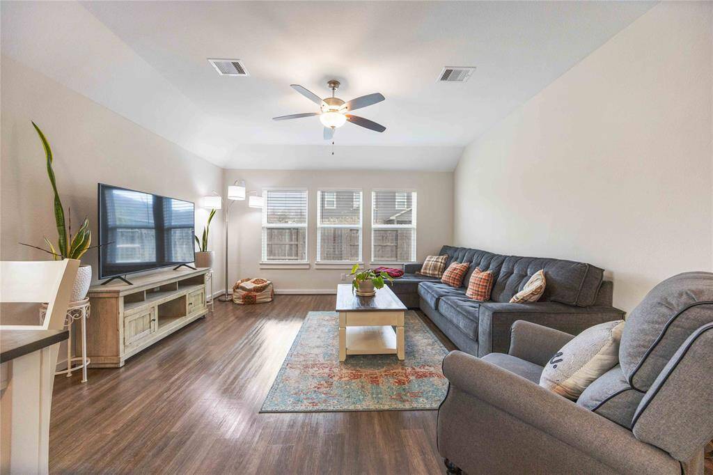 A view of how open this floor plan is.