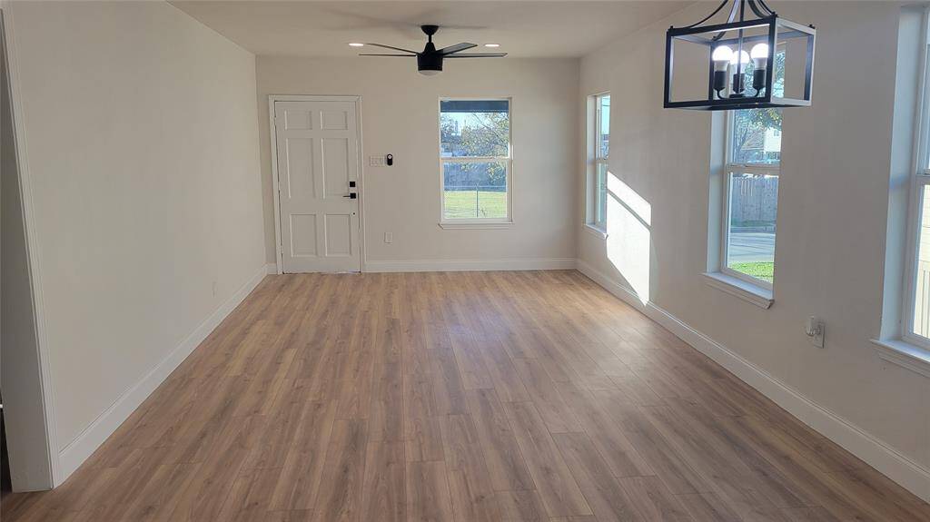 View from the kitchen towards the living room