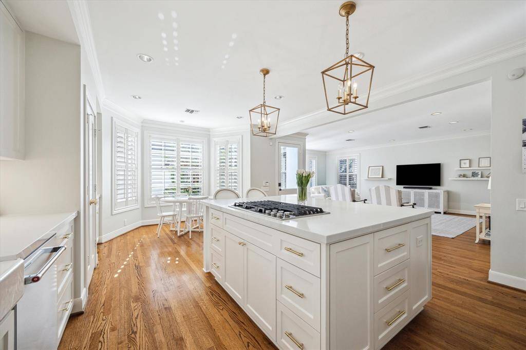 Kitchen toward breakfast room and den.
