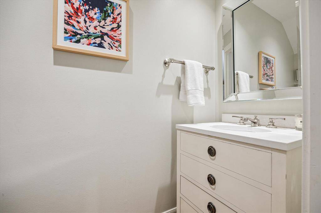 Downstairs half bath/powder room.