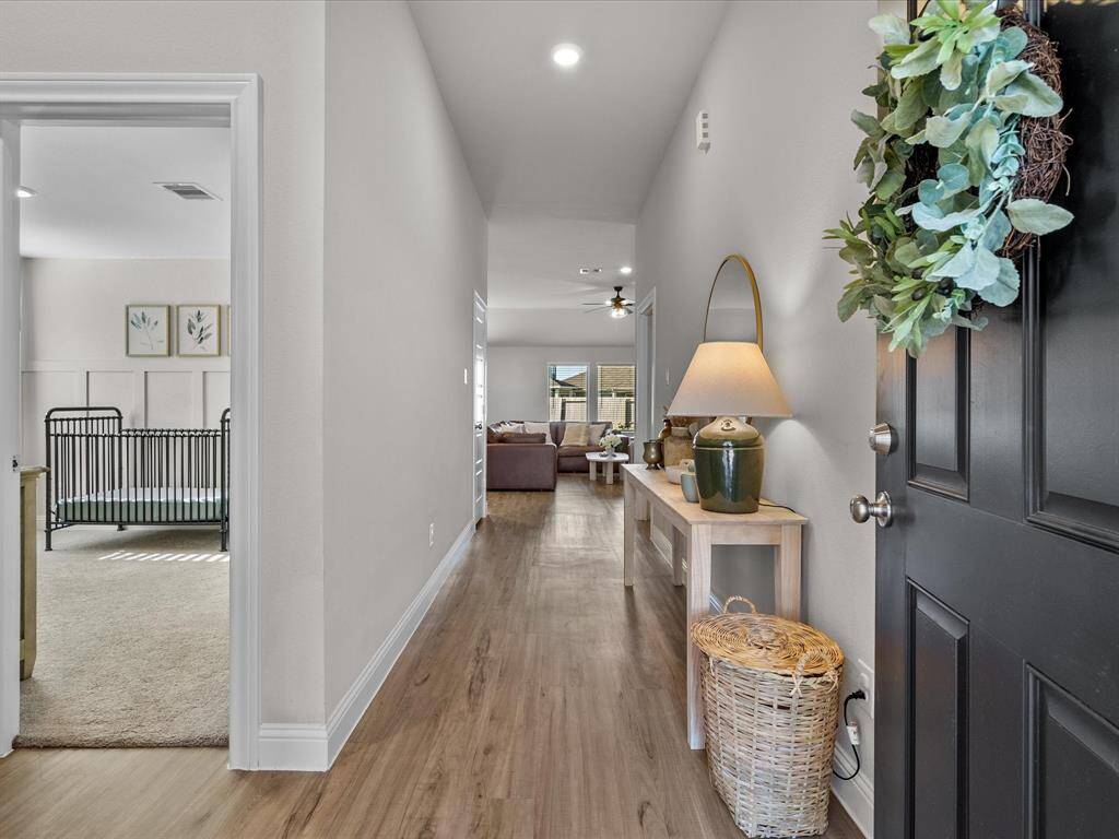 Open concept living and kitchen area.