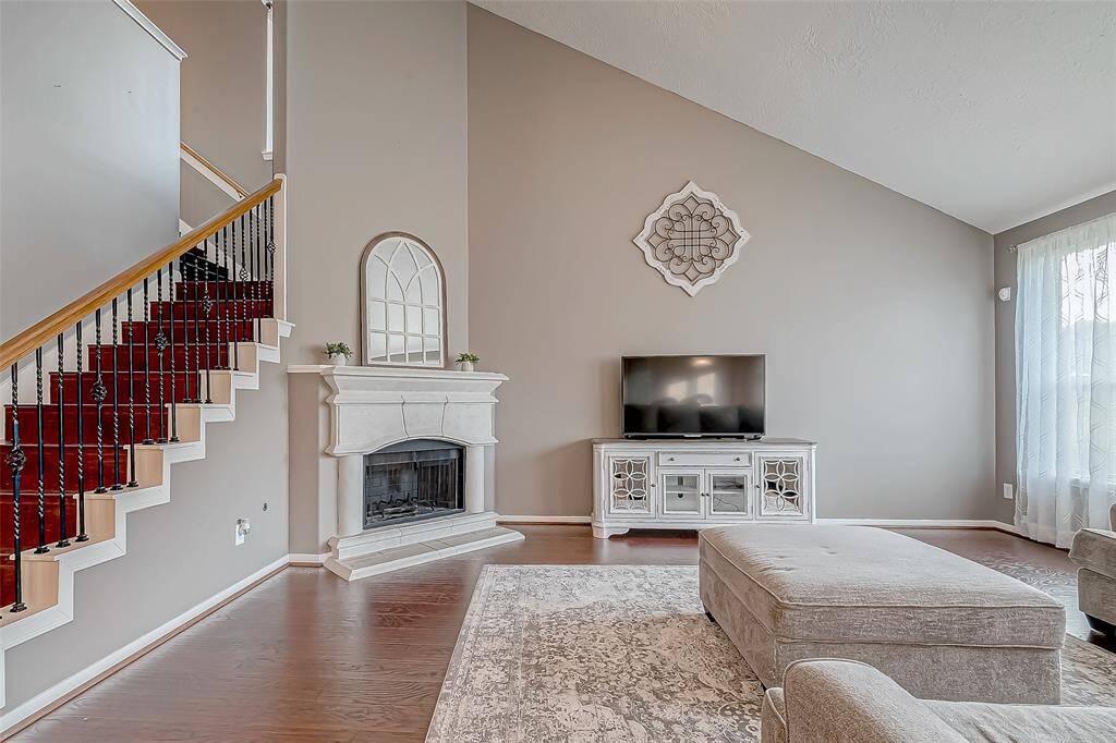 view of living room and fireplace on 1st floor