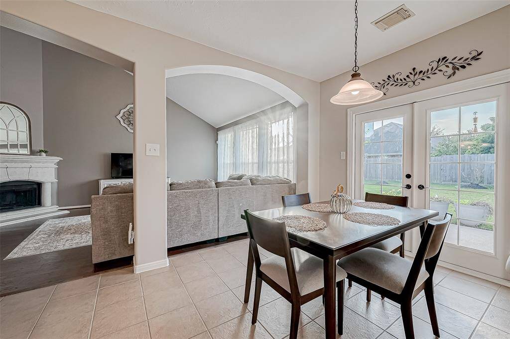 view from breakfast area towards living room