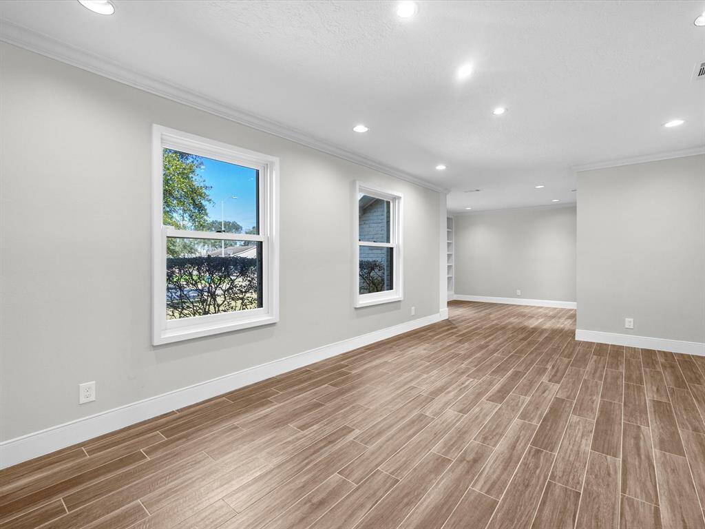 Elegant dining area seamlessly connected to the office space.