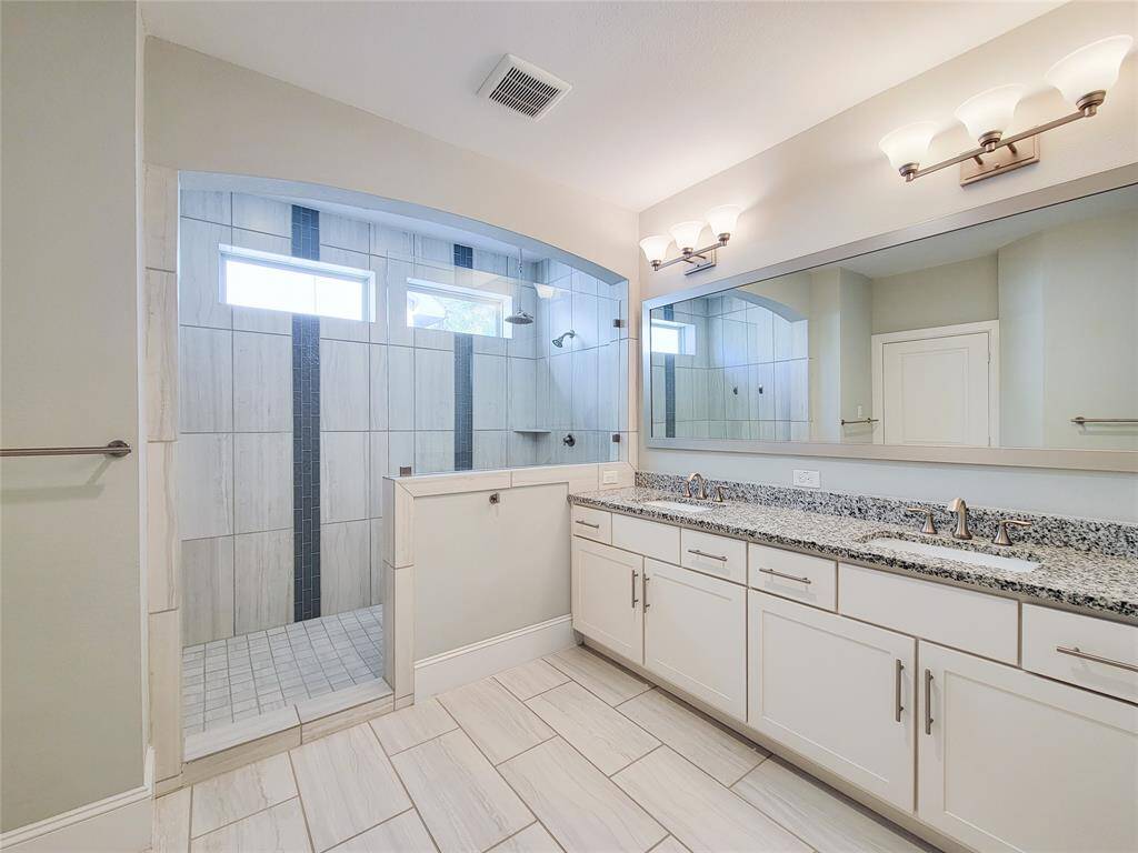 primary bathroom with spacious shower
