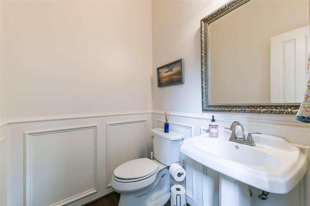 Half bath downstairs near living area