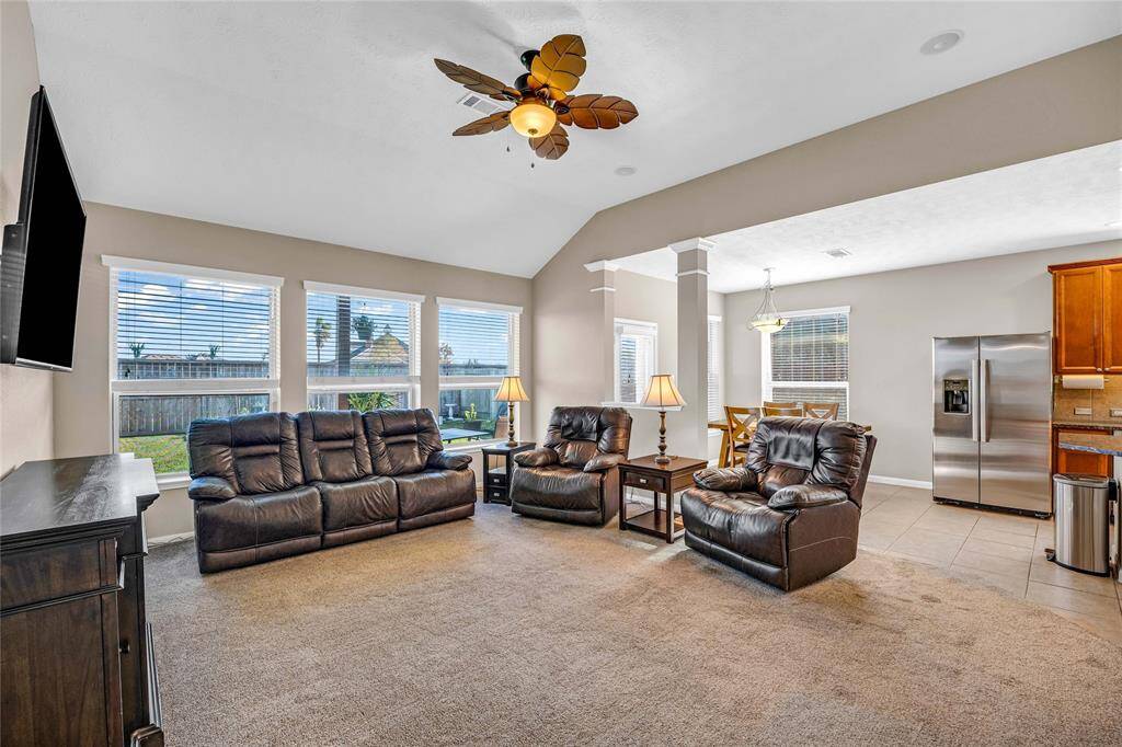 This living room is huge!