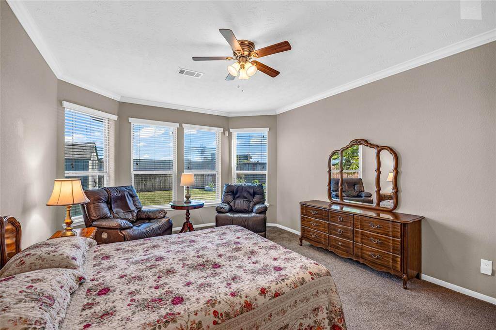 Bay windows.