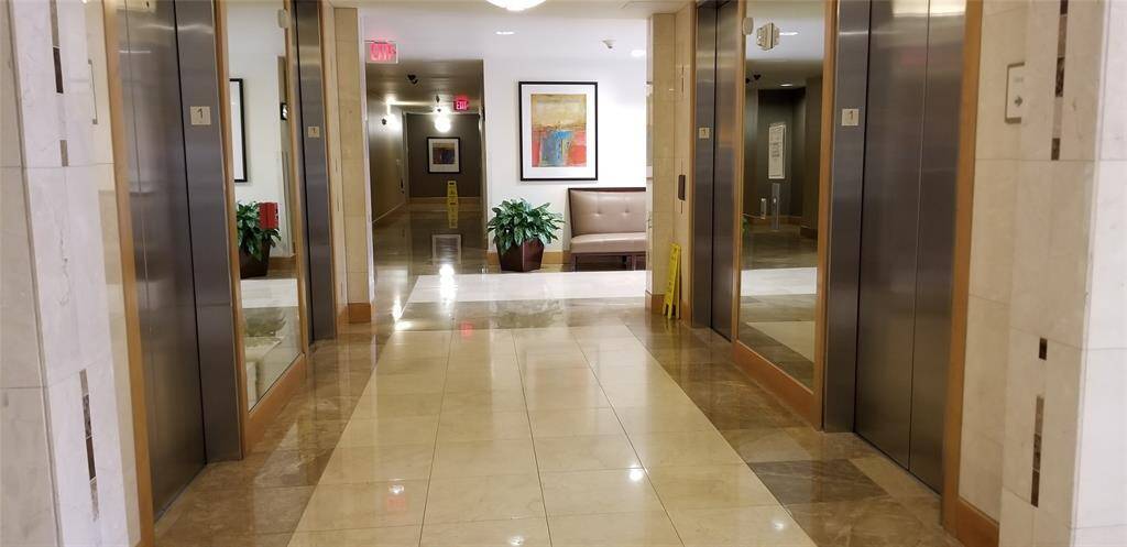 Lobby and elevator banks.