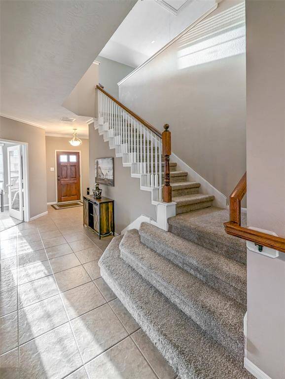 Stairs and entryway.