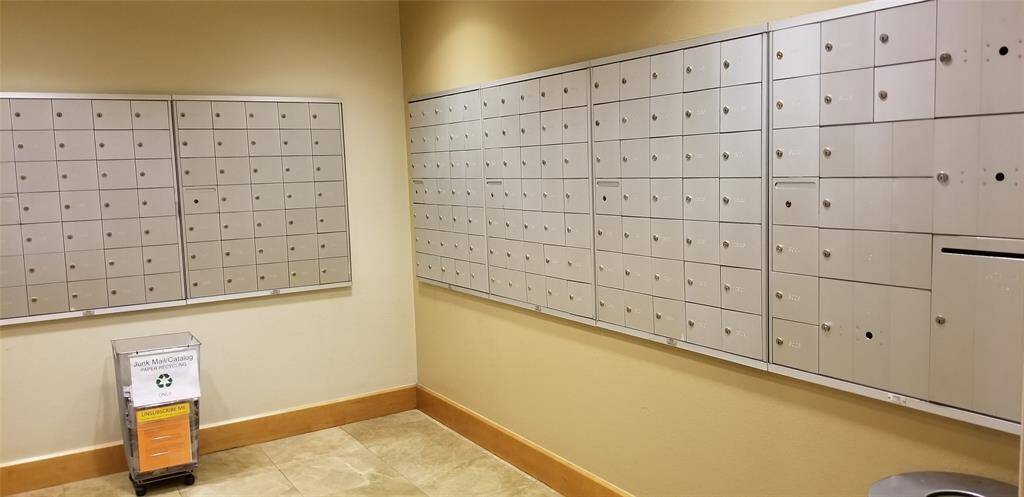 Mailroom on ground level.