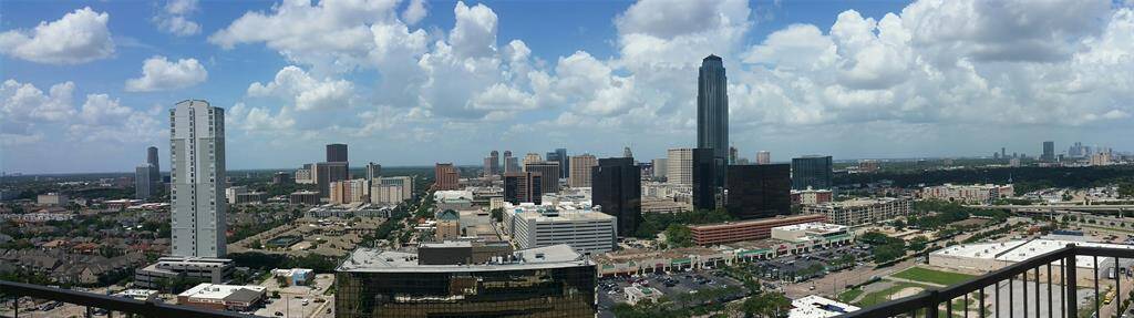 Panoramic view from balcony unit 1807.
